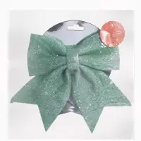 Ёлочная игрушка &laquo;Зимнее волшебство. Бант блеск&raquo; пластик, 20&times;18 см, светло-зелёный