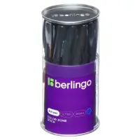 Ручка шариковая Berlingo. Color Zone stick, синий стержень, узел 0.7 мм, прорезиненный корпус, МИКС