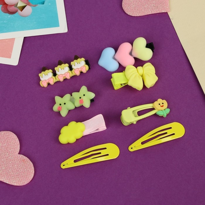 Набор для волос  Набор для волос "Маленькие радости" (14 шт) тигрёнок, жёлтый