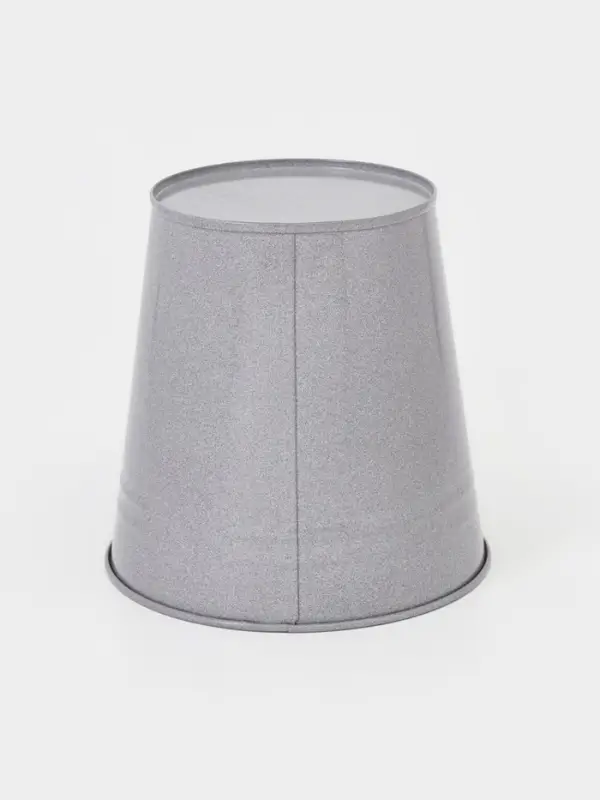 Вазон без ручек, 5 л, h=20.5 см, нержавеющая сталь, графитовый