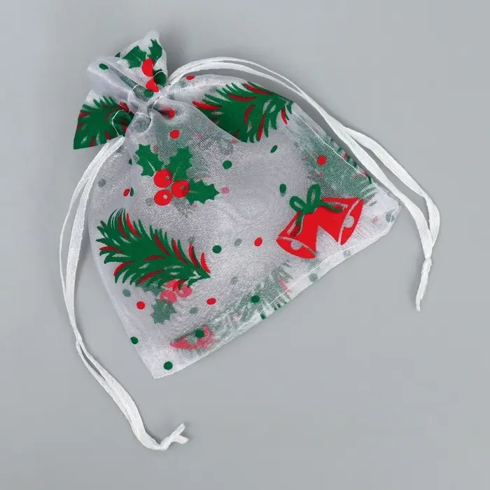 Мешочек подарочный органза «Рябина», 10 х 12 см +/- 1.5 см Мешочек подарочный органза «Рябина», 10 х 12 см +/- 1.5 см