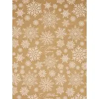 Бумага в тубусе крафтовая в рулоне «Снежинки», 0.68 × 7 м