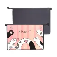 Папка для тетрадей А4 &laquo;Кошачьи лапки&raquo;, молния сверху