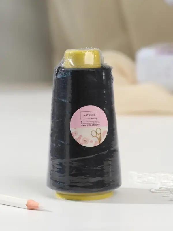 Нитки 40/2, 2700 м, чёрные