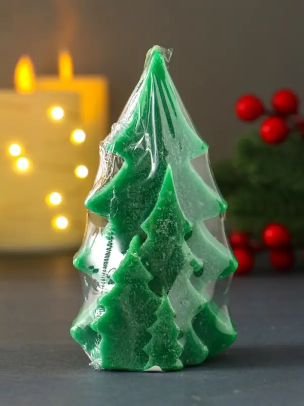 Свеча "Ёлочки в лесу" 70*110 мм