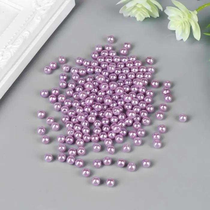 Бусины для творчества пластик Бусины для творчества пластик "Японский розовый" набор 200 шт d=0,6 см
