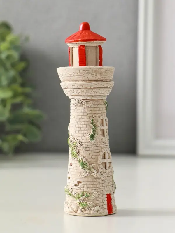 Фигура "Маяк", размер 13х3 см, гипс, с росписью