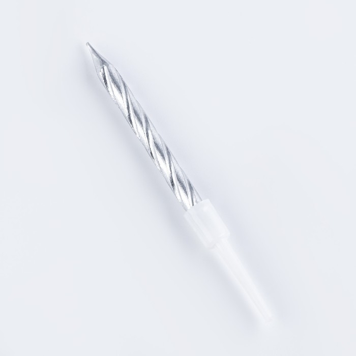 Свечи в торт "Спираль", 10 шт, средние, 5 см, металлик