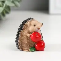 Фигурка полистоун &laquo;Ёжик с яблоком&raquo;, 3.8&times;4.7&times;4.4 см, МИКС