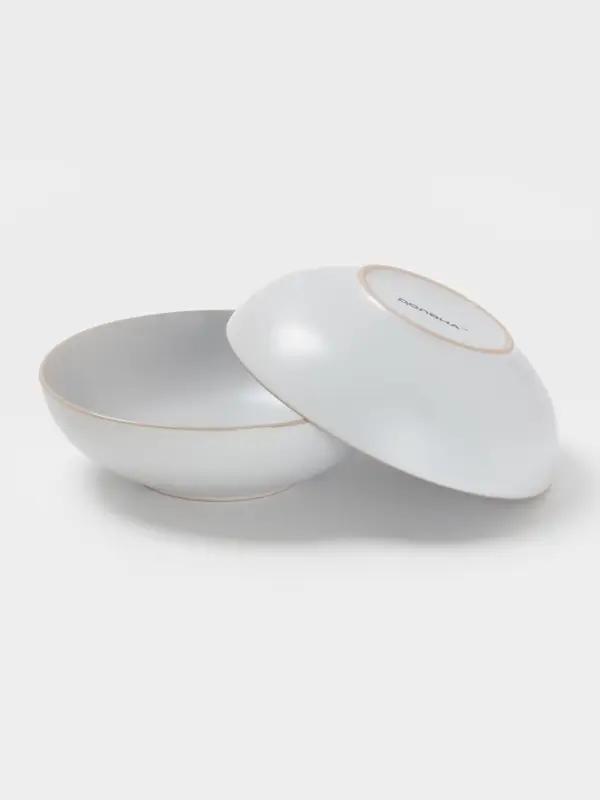 Тарелки Доляна &laquo;Ваниль&raquo;, 18 предметов: 6 тарелок d=19 см, 6 тарелок d=27 см, 6 мисок d=19 см, керамика, белые