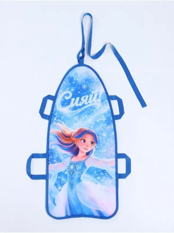 Ледянка мягкая Snow Cat &laquo;Сияй&raquo;, 90&times;40 см, толщина 1 см, с ручками, голубая
