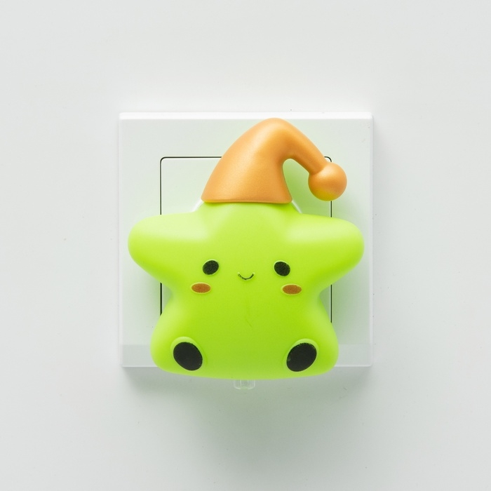 Ночник "Звездочка в колпаке" 1Вт LED зеленый 6,5х8х8,5см