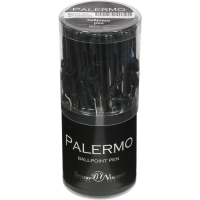 Ручка шариковая автомат. PALERMO мет.кор.черн.ворон.сталь,0,7,син20-0250/20
