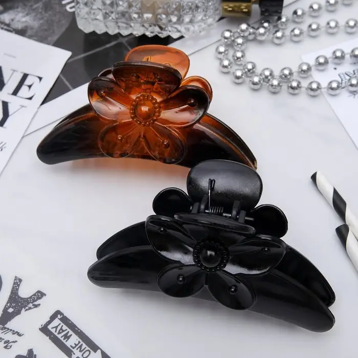 Крабик для волос «Глянец» ромашка, 10 см, МИКС Крабик для волос «Глянец» ромашка, 10 см, МИКС