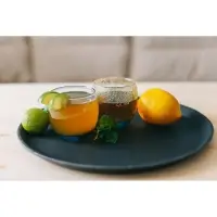 Поднос прорезиненный круглый Hanna Kn&ouml;vell, d=35 см, чёрный