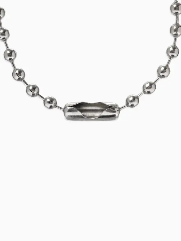 Цепочка шариковая с замком соединителем, 100 шт. металлическая, 0.9&times;0.3 см, ширина 2 мм, цвет серебро