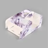 Коробка под бенто-торт с окном For you, 15,5 х 15,5 х 10 см