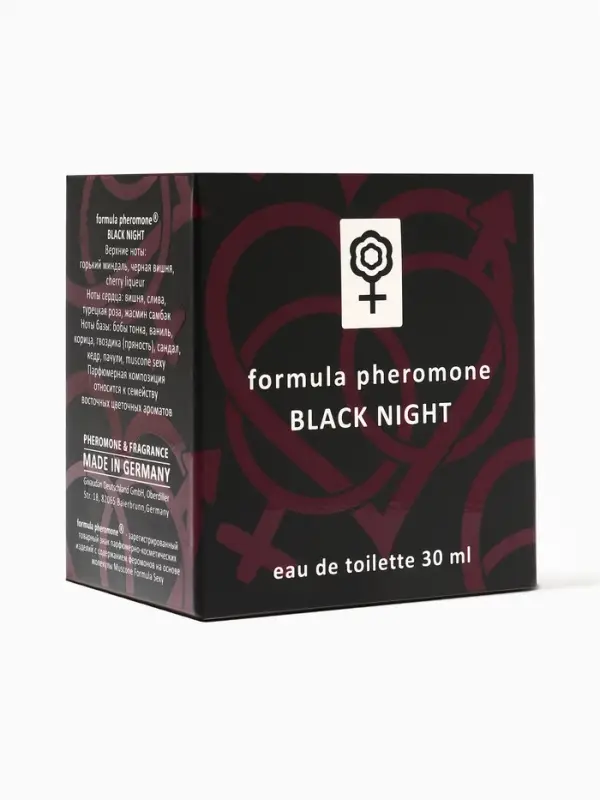 Туалетная вода женская с феромонами Formula Pheromone Black Night с феромонами, 30 мл