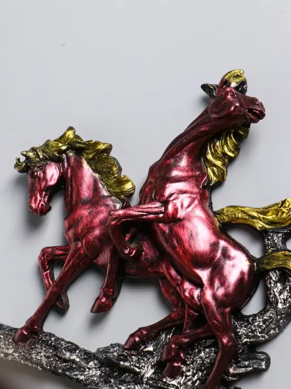 Панно  Панно "Две лошади" 22х19х4 см