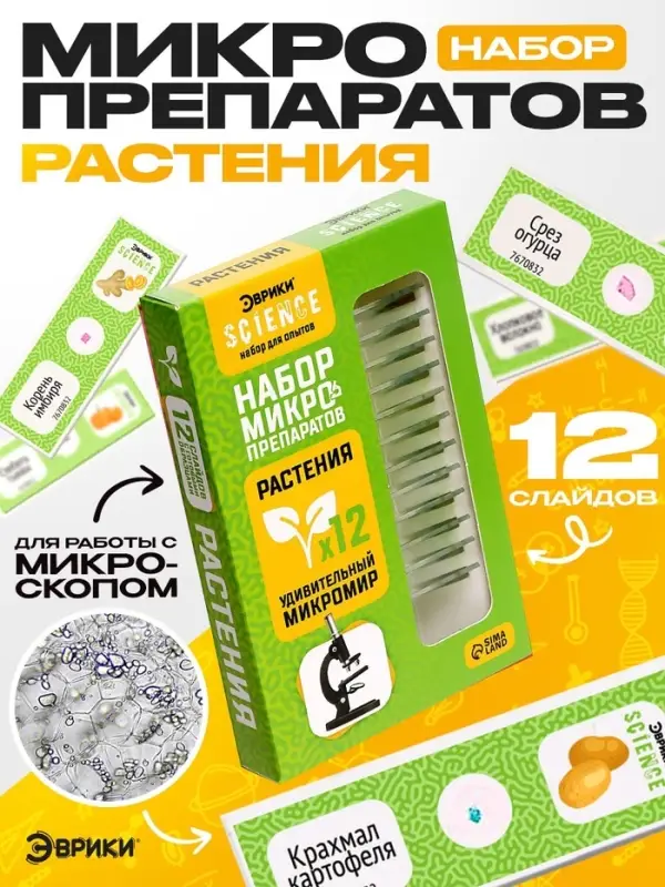 Набор для опытов &laquo;Набор микропрепаратов&raquo;, растения