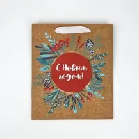 Набор пакетов крафтовых «Новогоднее поздравление» Набор пакетов крафтовых «Новогоднее поздравление»