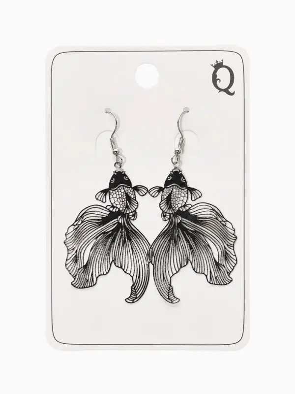 Серьги металл &laquo;Рыбка&raquo;, волшебство, цвет серебро