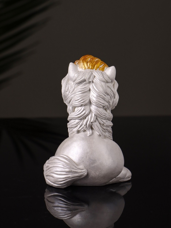 Статуэтка "Пони с подковой" 8х5х5 см, перламутр