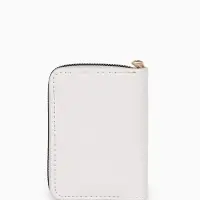 Кошелёк на молнии, 13&times;2&times;9 см, с принтом, белый
