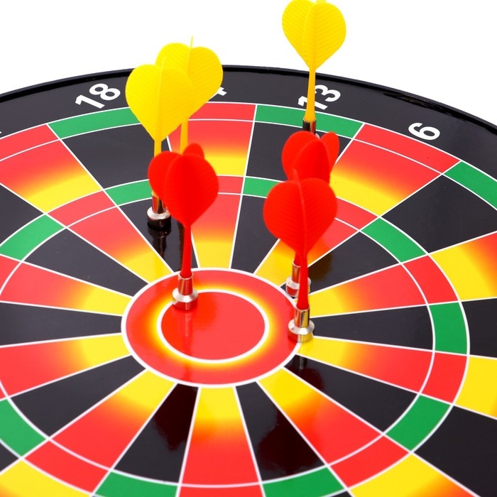 Дартс магнитный «Точно в цель», диаметр 40 см, 6 дротиков Дартс магнитный «Точно в цель», диаметр 40 см, 6 дротиков
