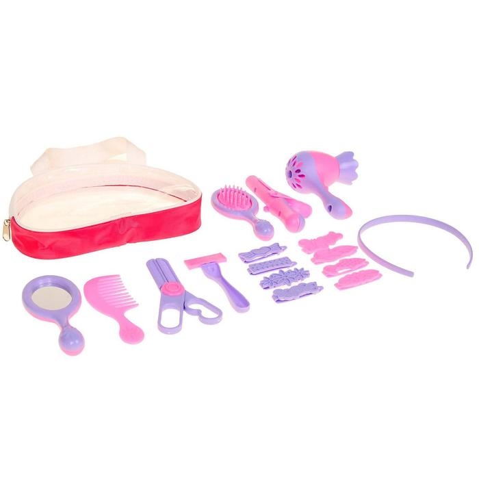 Игровой набор «Парикмахер» в сумке из ПВХ, 16 предметов Игровой набор «Парикмахер» в сумке из ПВХ, 16 предметов