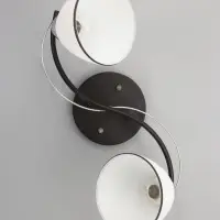 Люстра потолочная BayerLux &laquo;Ирида&raquo;, 2хЕ27, 40 Вт, черно-хромовый, 42&times;19&times;24 см