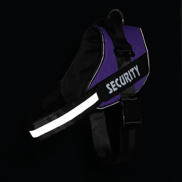 Шлейка К9 мягкая светоотражающая, размер ХХL, ОГ 95-110 см, вес 40-70 кг, фиолетовая Шлейка К9 мягкая светоотражающая, размер ХХL, ОГ 95-110 см, вес 40-70 кг, фиолетовая