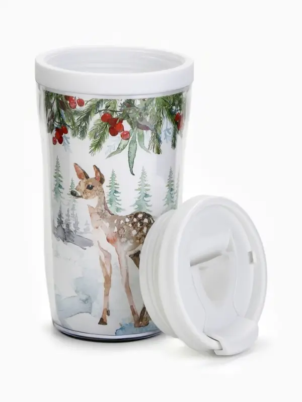 Термостакан новогодний со вставкой «Зимний лес», 250 мл Термостакан новогодний со вставкой «Зимний лес», 250 мл