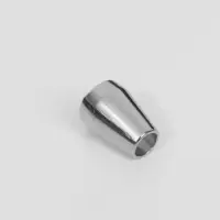 Наконечник для шнура, d=5 мм, 14×9 мм, 4 шт., цвет серебряный