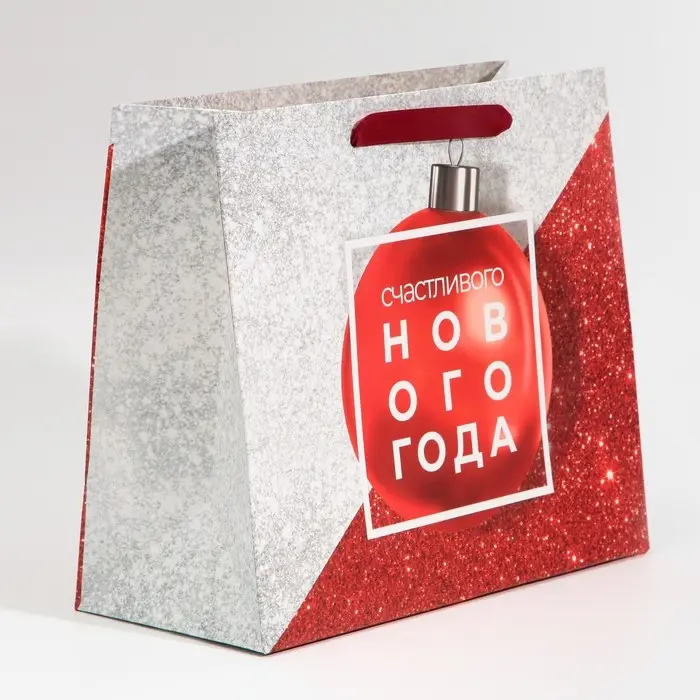 Пакет подарочный новогодний ламинированный «Мерцание», ML 27 х 23 х 11.5 см Пакет подарочный новогодний ламинированный «Мерцание», ML 27 х 23 х 11.5 см