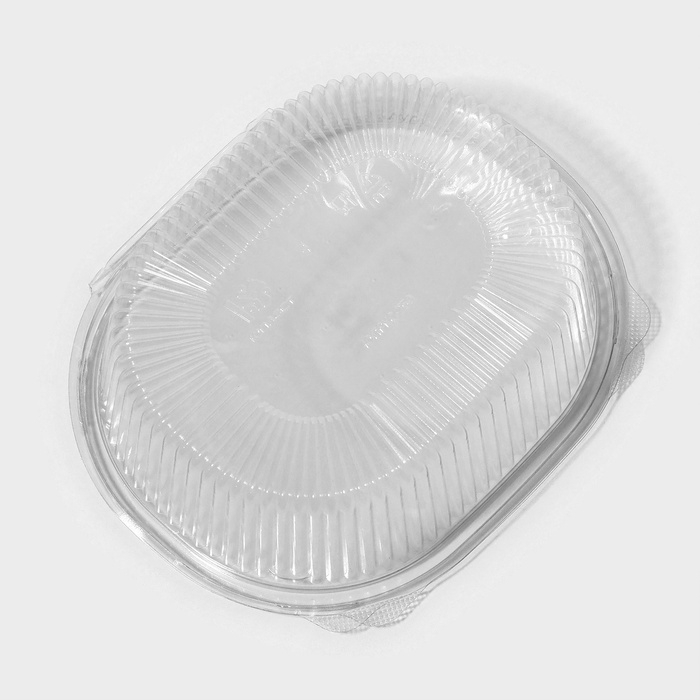 Контейнер пластиковый одноразовый с неразъёмной крышкой ПР-РКС-1000, 1 л, 17,5×14,9×7,9 см, 10 шт/уп, цвет прозрачный