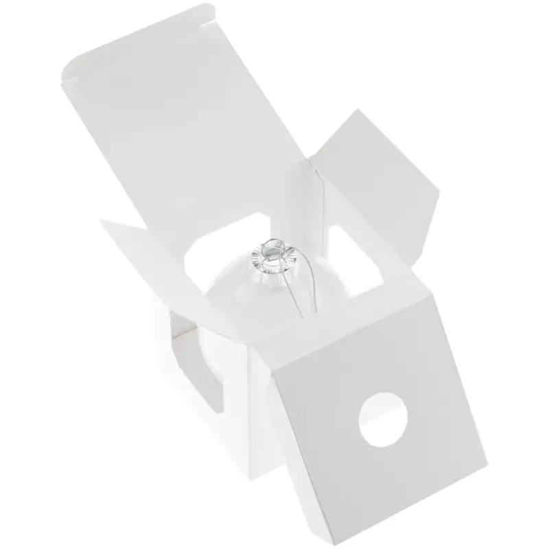 Елочный шар Finery Gloss, 8 см, глянцевый белый Елочный шар Finery Gloss, 8 см, глянцевый белый