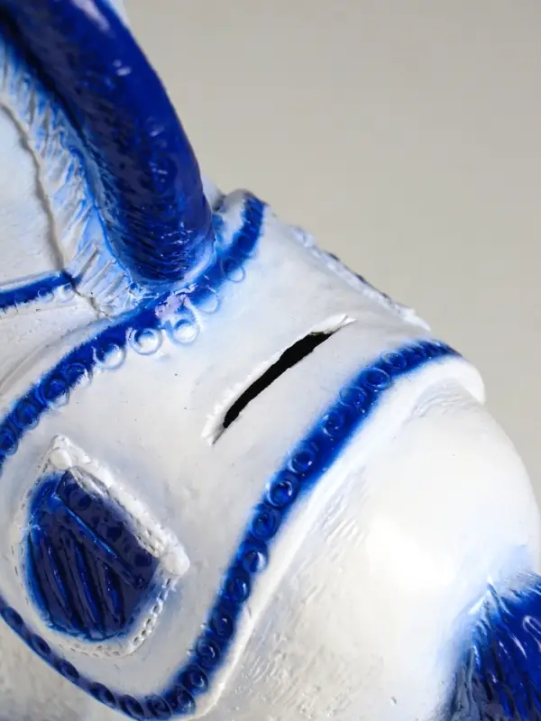 Копилка "Лошадка пони" 23х20х10,5 см, бело-голубой