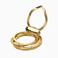 Зажим для платка "Узоры" круг, цвет белый в золоте