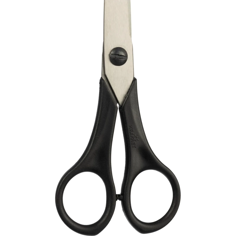 Ножницы Крамет 160мм Soft touch с симметричными ручками, черные Н-088