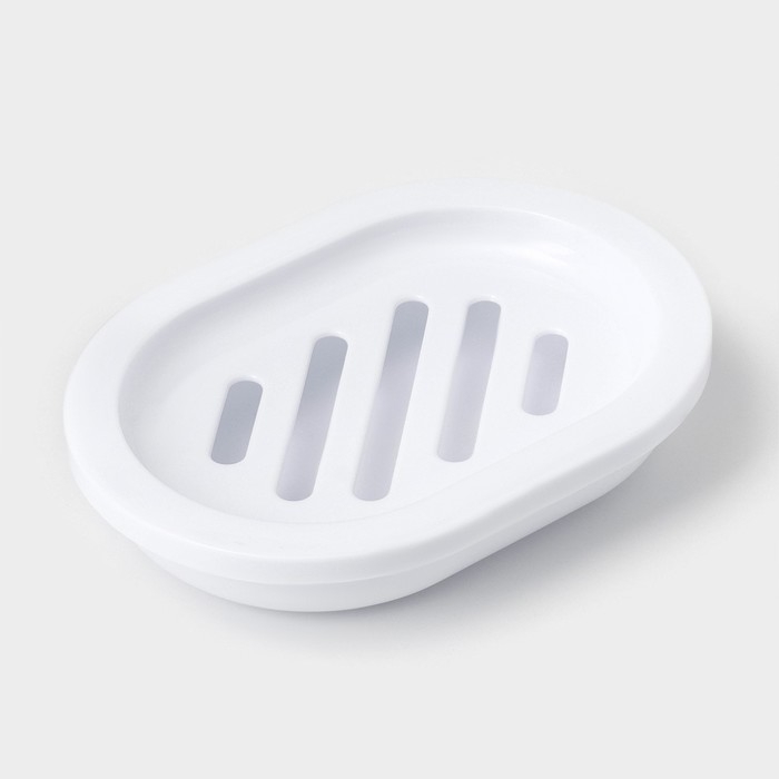 Набор для ванной «Эталон», 4 предмета: дозатор для мыла, мыльница, 2 стакана, 24×8×17 см, цвет белый Набор для ванной «Эталон», 4 предмета: дозатор для мыла, мыльница, 2 стакана, 24×8×17 см, цвет белый