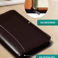 Ежедневник-органайзер Calligrata, А5, 96 листов, на молнии, обложка из искусственной кожи, МИКС