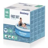Бассейн надувной Bestway Fast Set 57392, 183&times;51 см, круглый