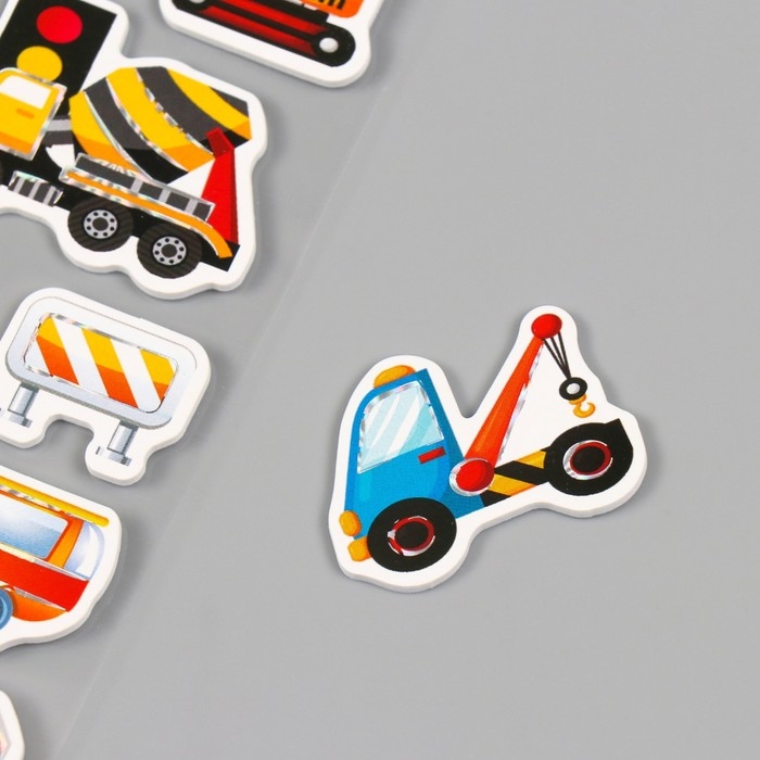 Наклейки для творчества бумага Наклейки для творчества бумага "Спецтехника" 15х30 см