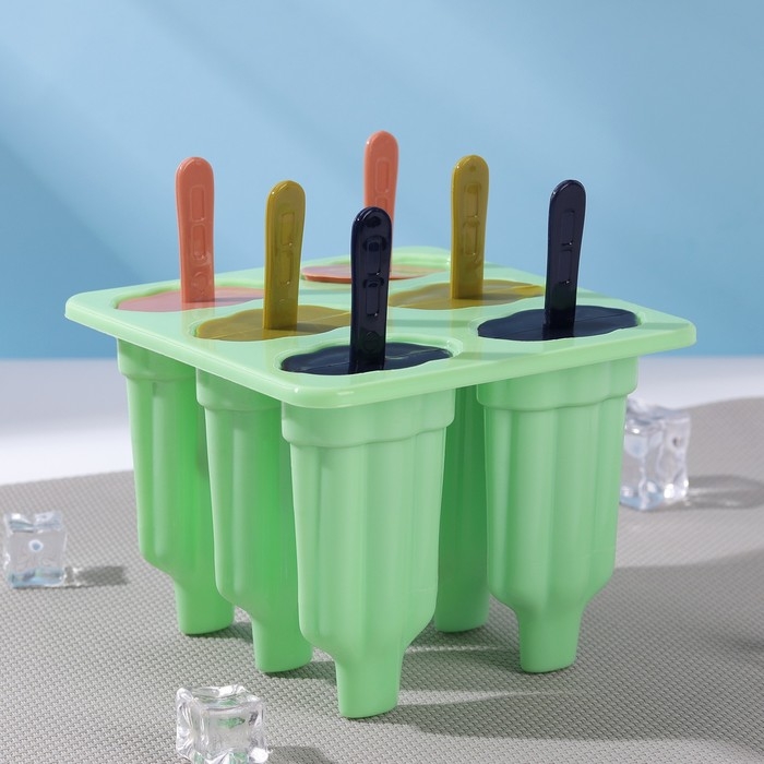 Форма для мороженого «Карусель», 6 ячеек, цвет МИКС Форма для мороженого «Карусель», 6 ячеек, цвет МИКС