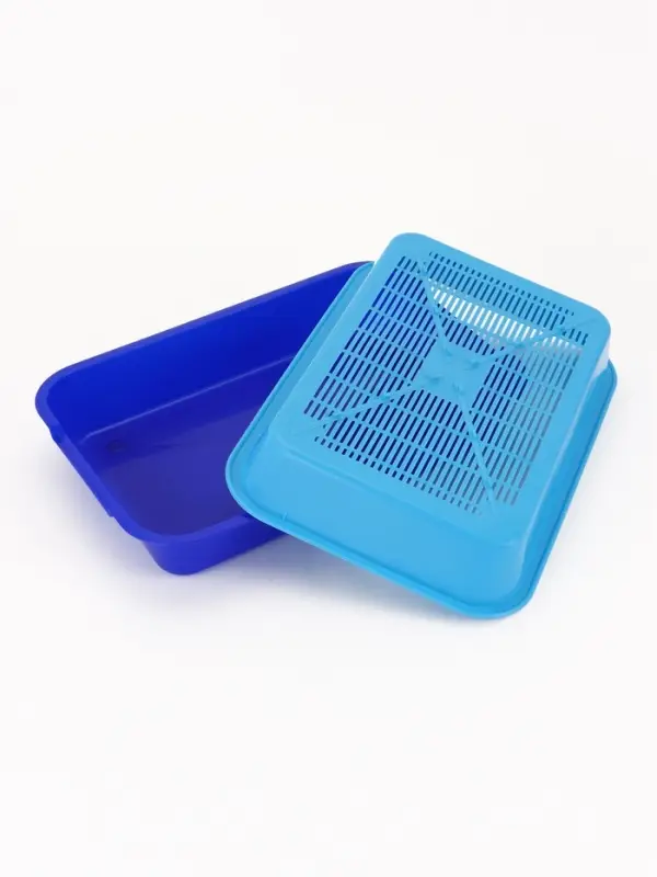 Туалет средний с сеткой 36&times;26&times;6.5 см, синий/черничный