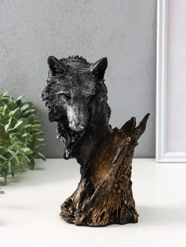 Подставка под бутылку &laquo;Волк&raquo;, 25&times;17&times;13 см, под сталь