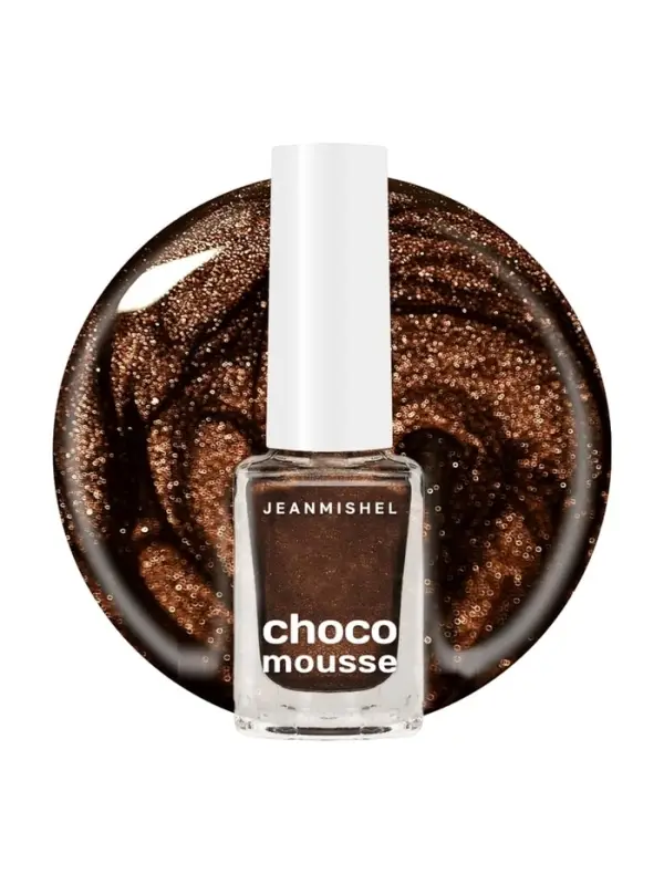 Лак для ногтей Jeanmishel, золотисто-шоколадный, перламутровый, тон 159, 6 мл