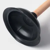Вантуз с длинной ручкой, d=13.5 см, длина ручки 41 см, чёрный