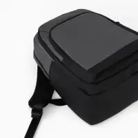 Рюкзак, 27*14*38,5 см, 2 отд 3н/карм, Комби, Водонепрон. дно, серый/черн